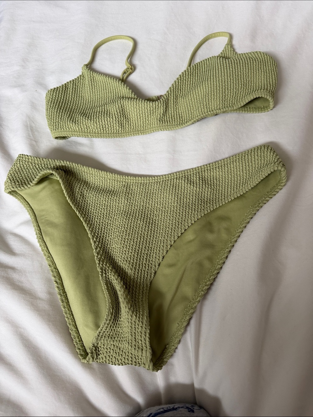 Billabong Olive Green Textured Bikini Set